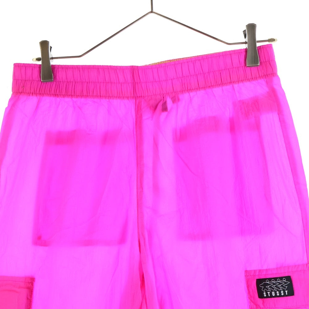 STUSSY(ステューシー) AYDIN NYLON CRINKLE PANT カーゴパンツ ピンク レディース