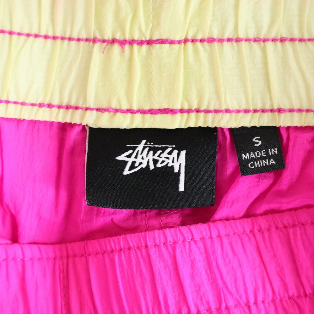 STUSSY(ステューシー) AYDIN NYLON CRINKLE PANT カーゴパンツ ピンク レディース