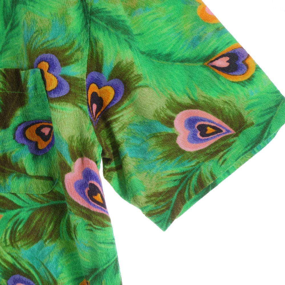 STUSSY(ステューシー) Short Sleeve Peacock Shirt 1110043 孔雀プリント 半袖シャツ グリーン