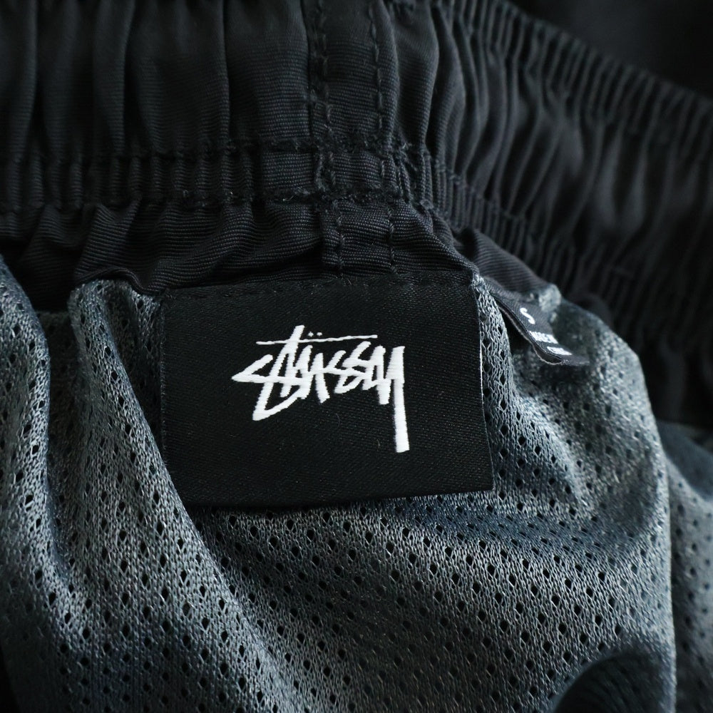 STUSSY(ステューシー) ロゴ刺繍 ナイロンハーフパンツ ショーツ 113120 ブラック