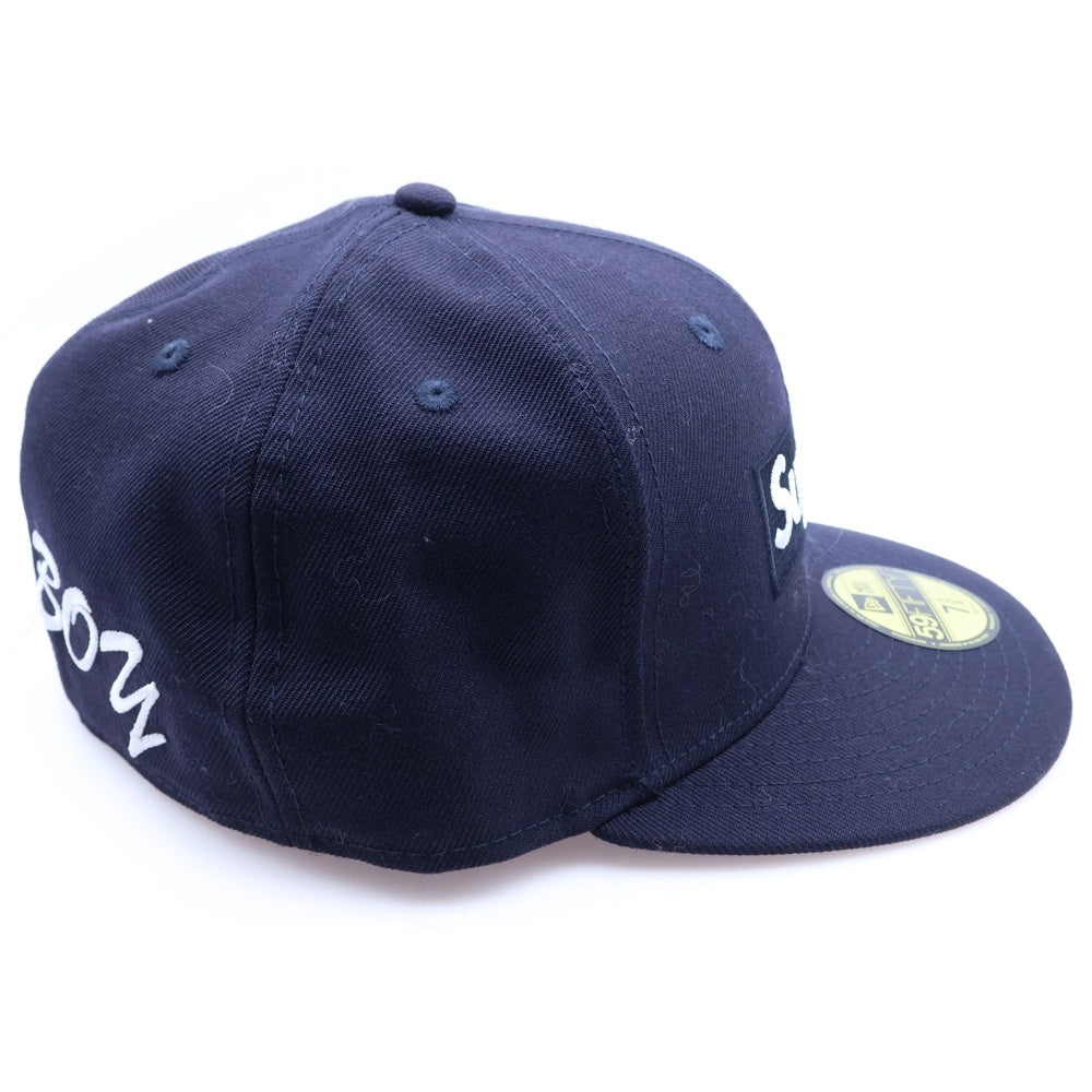SUPREME(シュプリーム) 17SS ×NEW ERA×PLAYBOY Box Logo Cap ボックスロゴ バック刺繍 キャップ 帽子 ネイビー