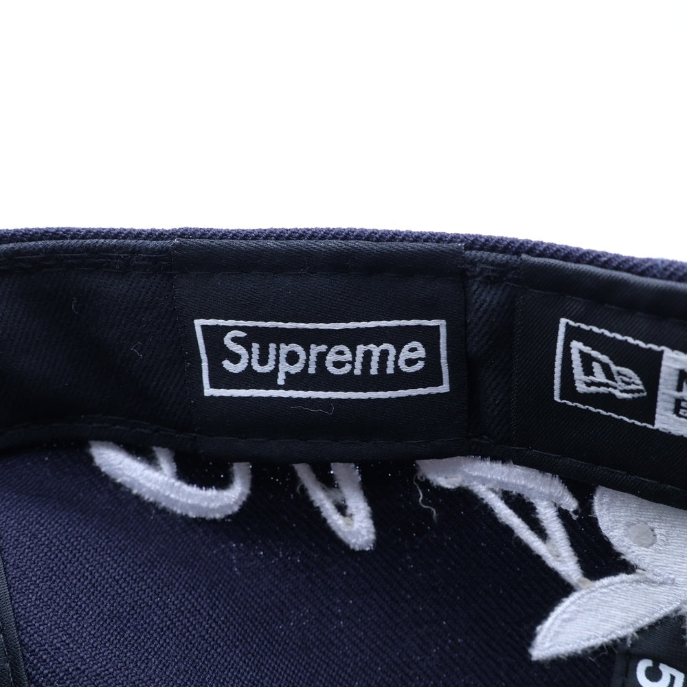SUPREME(シュプリーム) 17SS ×NEW ERA×PLAYBOY Box Logo Cap ボックスロゴ バック刺繍 キャップ 帽子 ネイビー