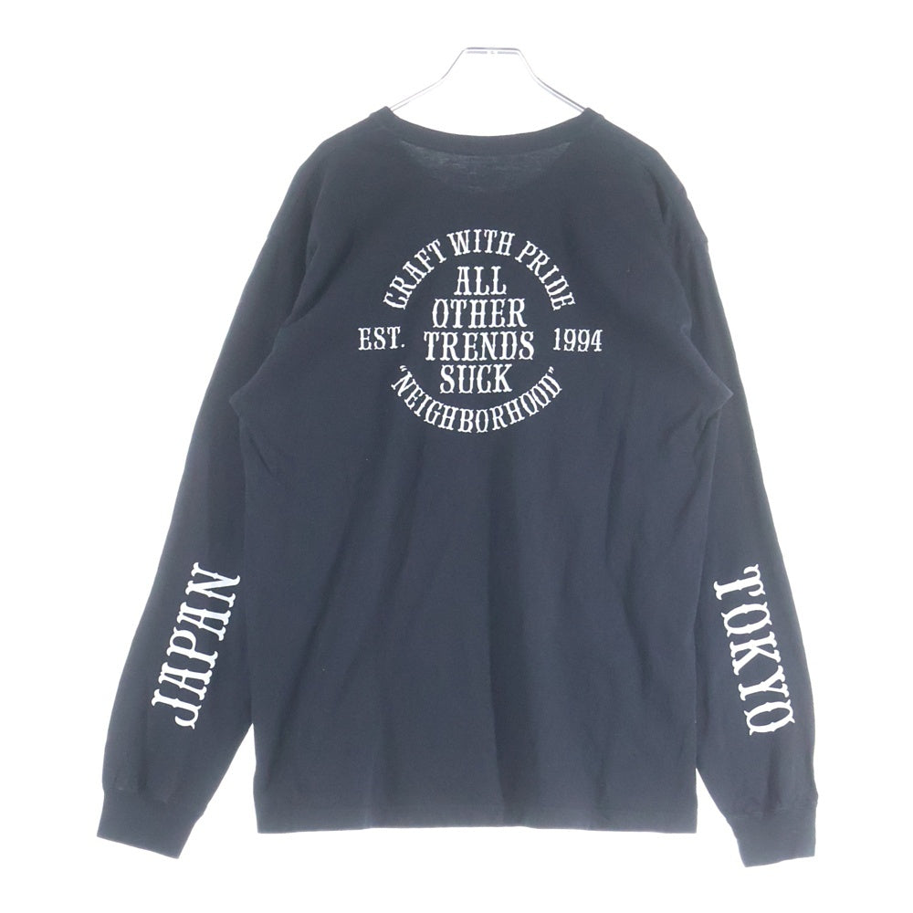 NEIGHBORHOOD(ネイバーフッド) ALL OTHER TRENDER SUCK 長袖Tシャツ ロングスリーブカットソー ブラック