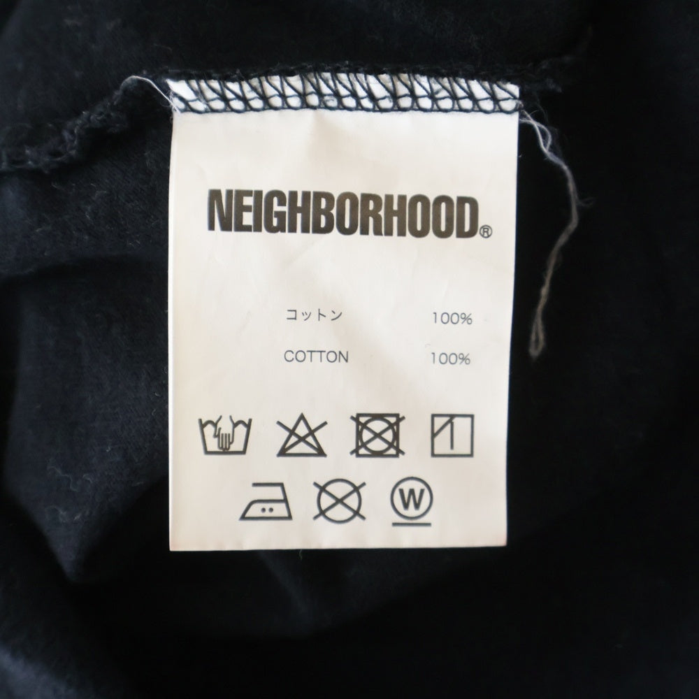 NEIGHBORHOOD(ネイバーフッド) ロゴ刺繍 長袖Tシャツ ロングスリーブカットソー ブラック