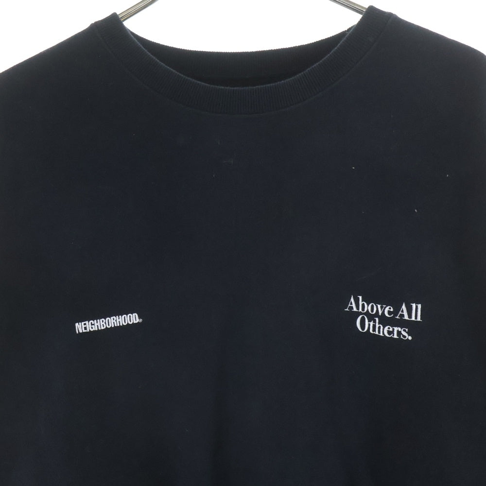 NEIGHBORHOOD(ネイバーフッド) 21SS JERSEY C-CREW LS 211FPNH-CSM03 ロゴ刺繍 クルーネックスウェットトレーナー ブラック