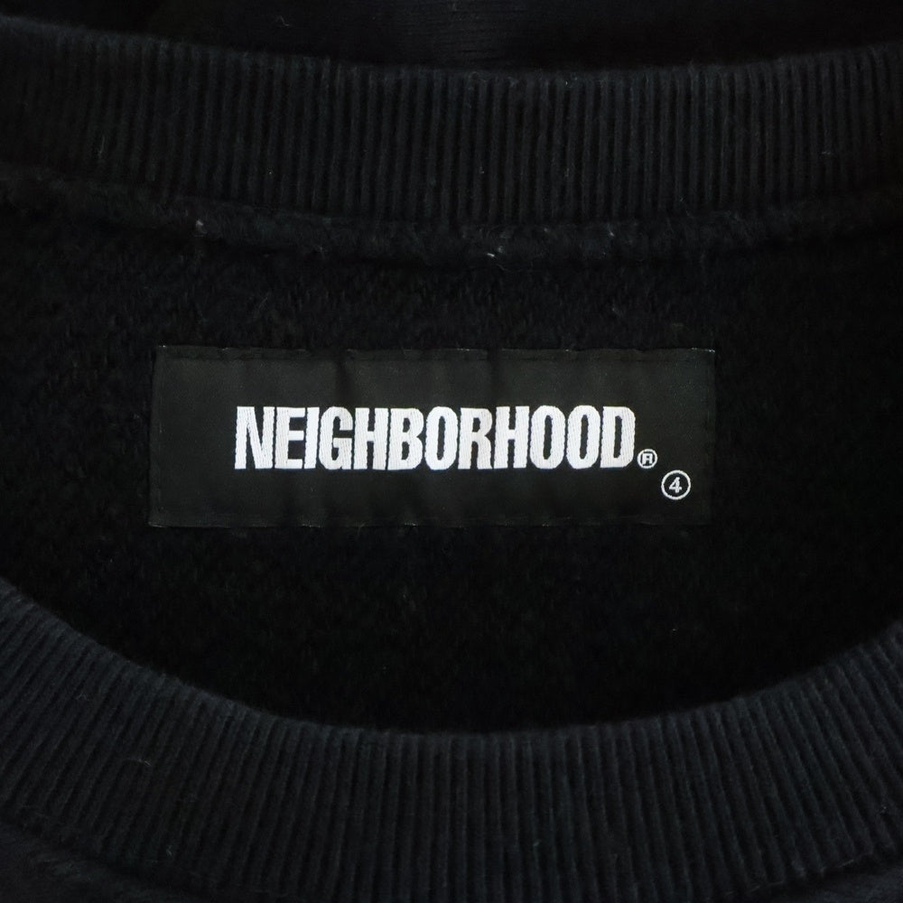 NEIGHBORHOOD(ネイバーフッド) 21SS JERSEY C-CREW LS 211FPNH-CSM03 ロゴ刺繍 クルーネックスウェットトレーナー ブラック