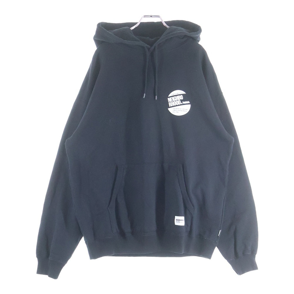 NEIGHBORHOOD(ネイバーフッド) 25SS CLASSIC SWEAT HOODIE LS 251FPNH-CSM02 ロゴプリント スウェットプルオーバーパーカー ブラック