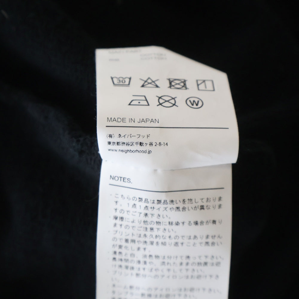 NEIGHBORHOOD(ネイバーフッド) 25SS CLASSIC SWEAT HOODIE LS 251FPNH-CSM02 ロゴプリント スウェットプルオーバーパーカー ブラック