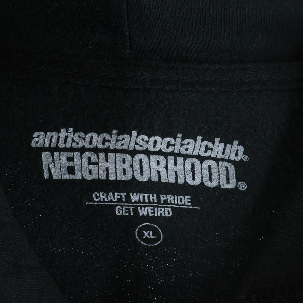 NEIGHBORHOOD(ネイバーフッド) 20AW ASSC/CE-HOODED.LS 202GEASN-CSM01S ANTI SOCIAL SOCIAL CLUB アンチソーシャルクラブ スウェットプルオーバーパーカー ブラック