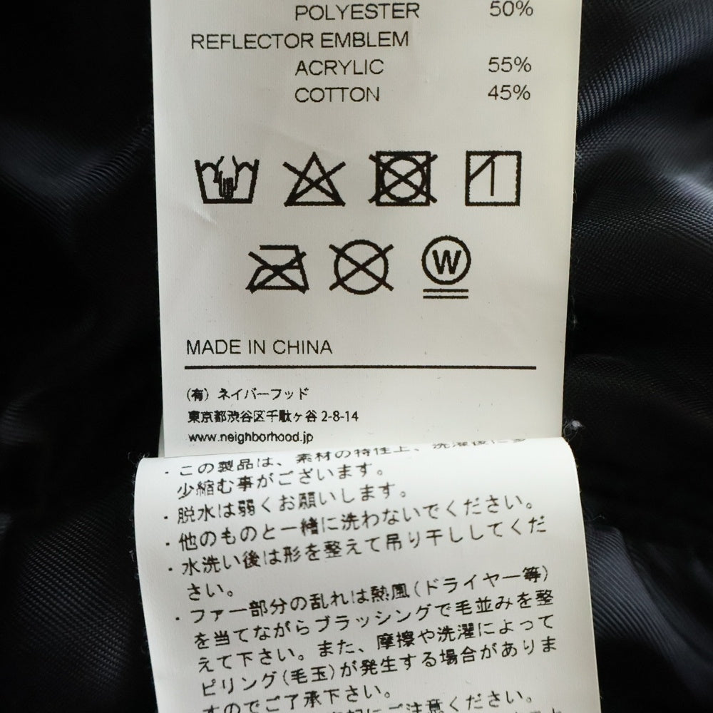 NEIGHBORHOOD(ネイバーフッド) 18AW D-15A/N-JKT 182SZNH-JKM04 フライトジャケット ブルゾン ブラック