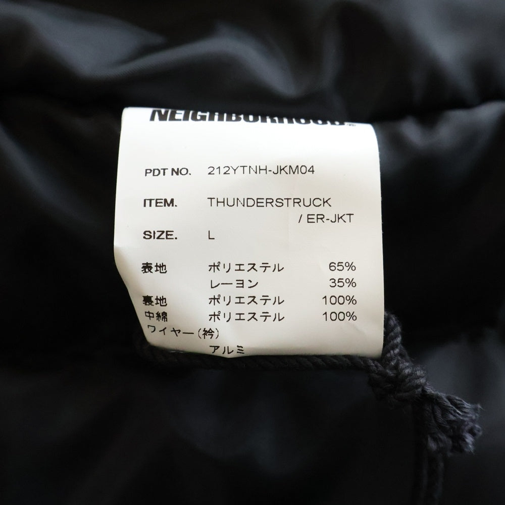 NEIGHBORHOOD(ネイバーフッド) 21AW THUNDERSTRUCK ER JKT 212YTNH-JKM04 中綿ジャケット アウター ブラック
