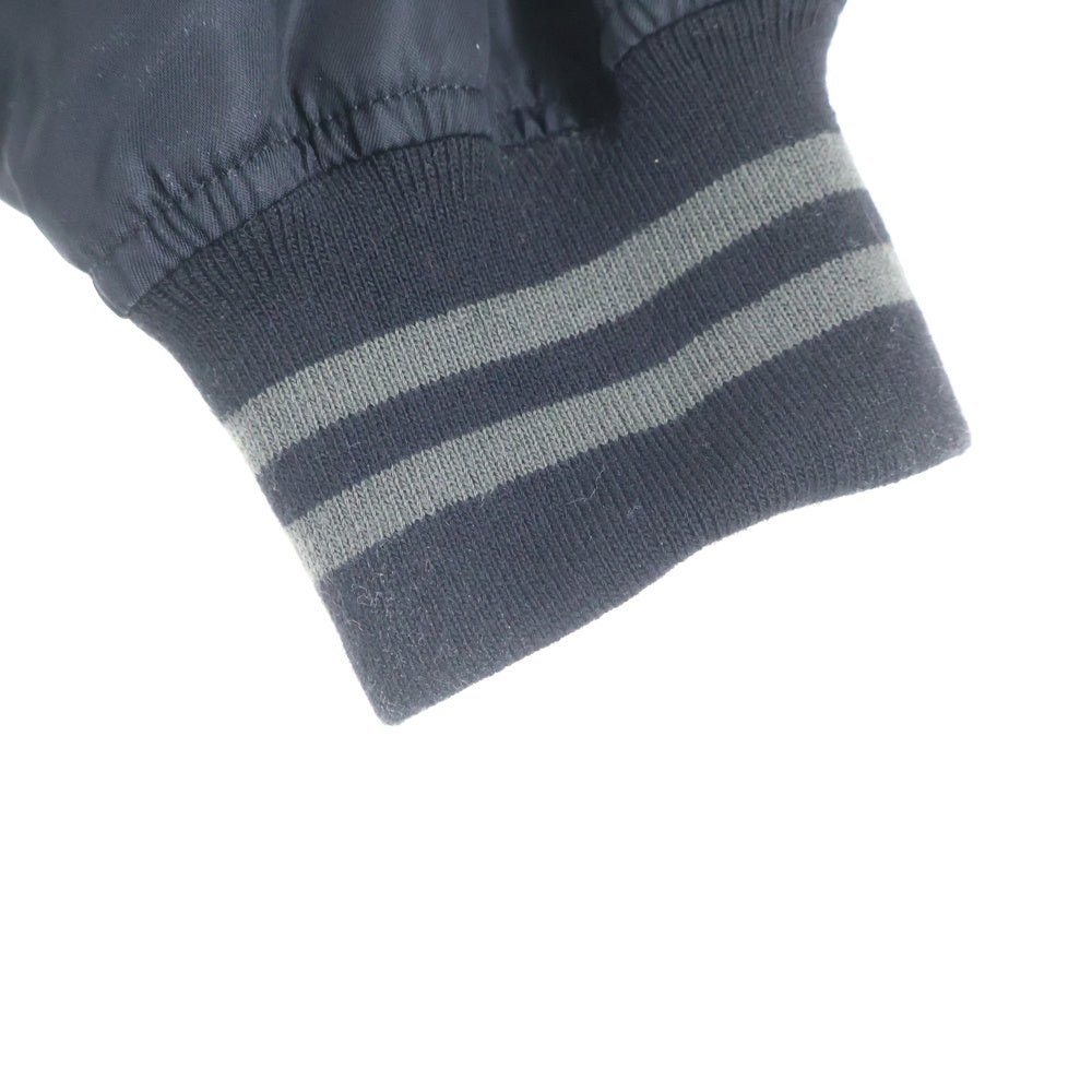 NEIGHBORHOOD(ネイバーフッド) 23AW ロゴ刺繍 ベースボールジャケット ブルゾン 232TSNH-JKM02 ブラック