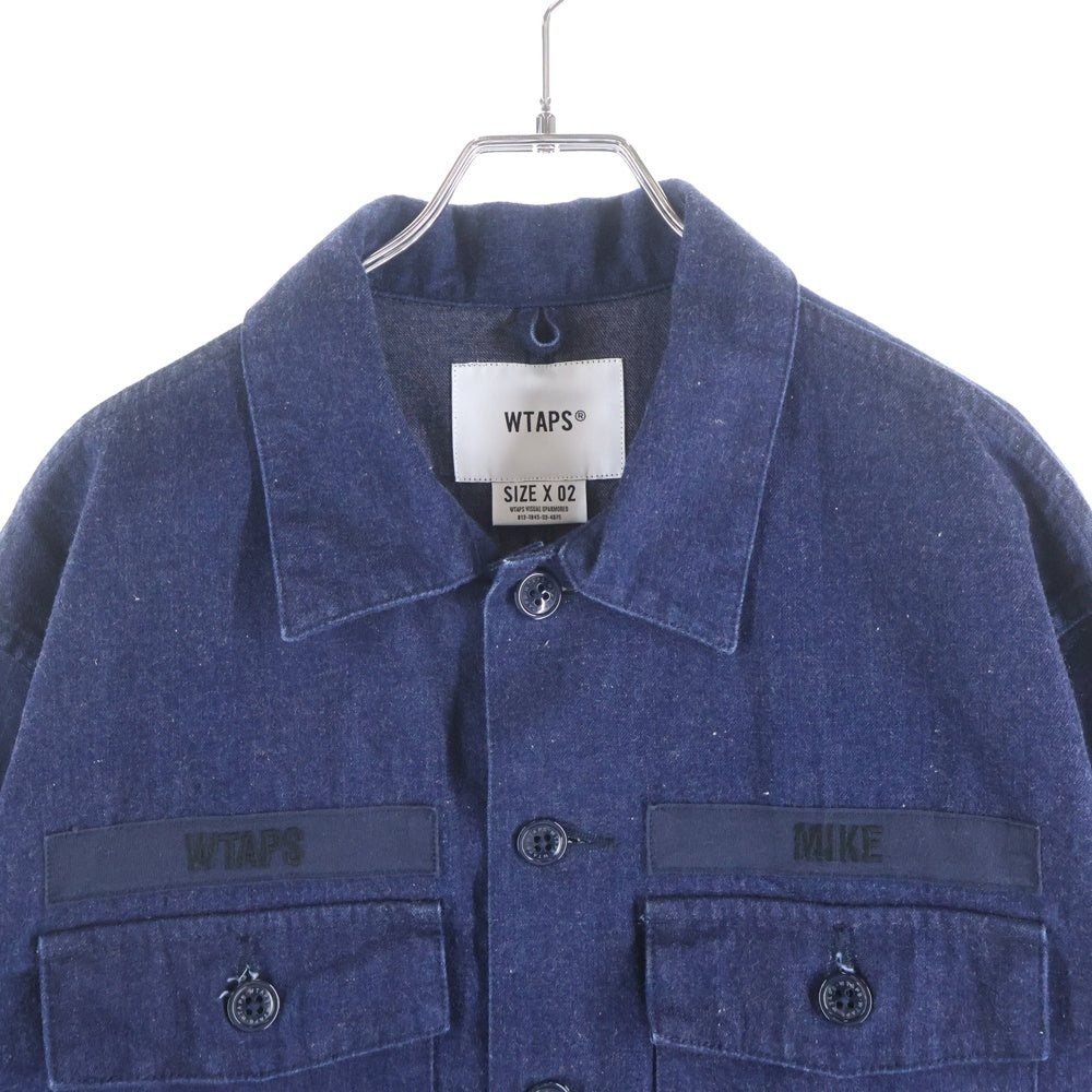 WTAPS(ダブルタップス) 17AW BUDS LS 03/SHIRT.COTTON.DENIM 172WVDT-SHM02 ロゴワッペン デニムシャツ インディゴ