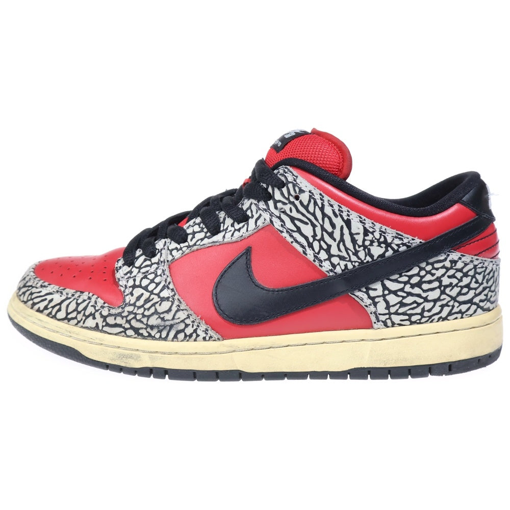 NIKE(ナイキ) 観賞用 2012年製】12SS DUNK LOW PREMIUM SB SUPREME ダンク ロー シュプリーム セメント ローカットスニーカー レッド US10/28.0cm 313170-600