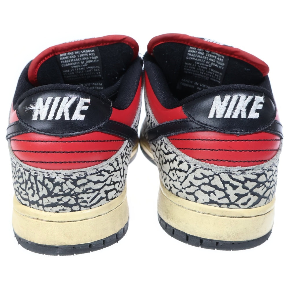 NIKE(ナイキ) 観賞用 2012年製】12SS DUNK LOW PREMIUM SB SUPREME ダンク ロー シュプリーム セメント ローカットスニーカー レッド US10/28.0cm 313170-600