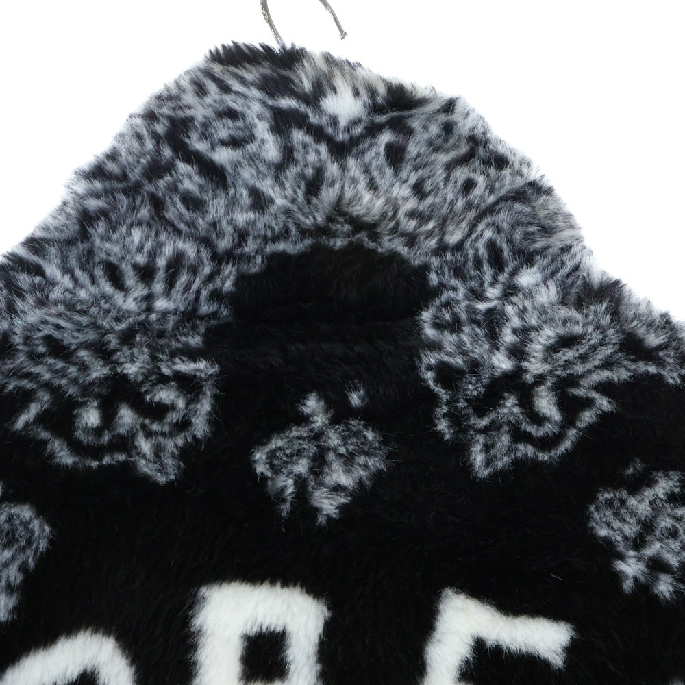 SUPREME(シュプリーム) 21AW Bandana Faux Fur Bomber Jacket バンダナ柄 ジップアップ ボンバージャケット ブラック