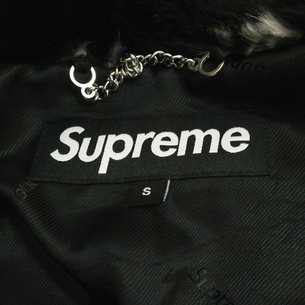 SUPREME(シュプリーム) 21AW Bandana Faux Fur Bomber Jacket バンダナ柄 ジップアップ ボンバージャケット ブラック