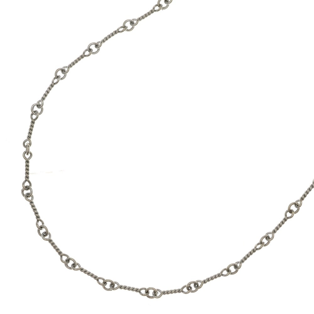 CHROME HEARTS(クロムハーツ) 18KWG NECKCHAIN T16 ツイストチェーンネックレス 16inch ホワイトゴールド BCA001