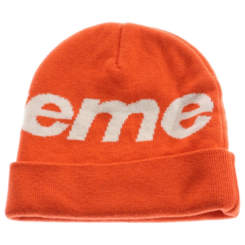 SUPREME(シュプリーム) 21AW Big Box Logo Beanie ビッグボックスロゴ ビーニー 帽子 オレンジ/ホワイト