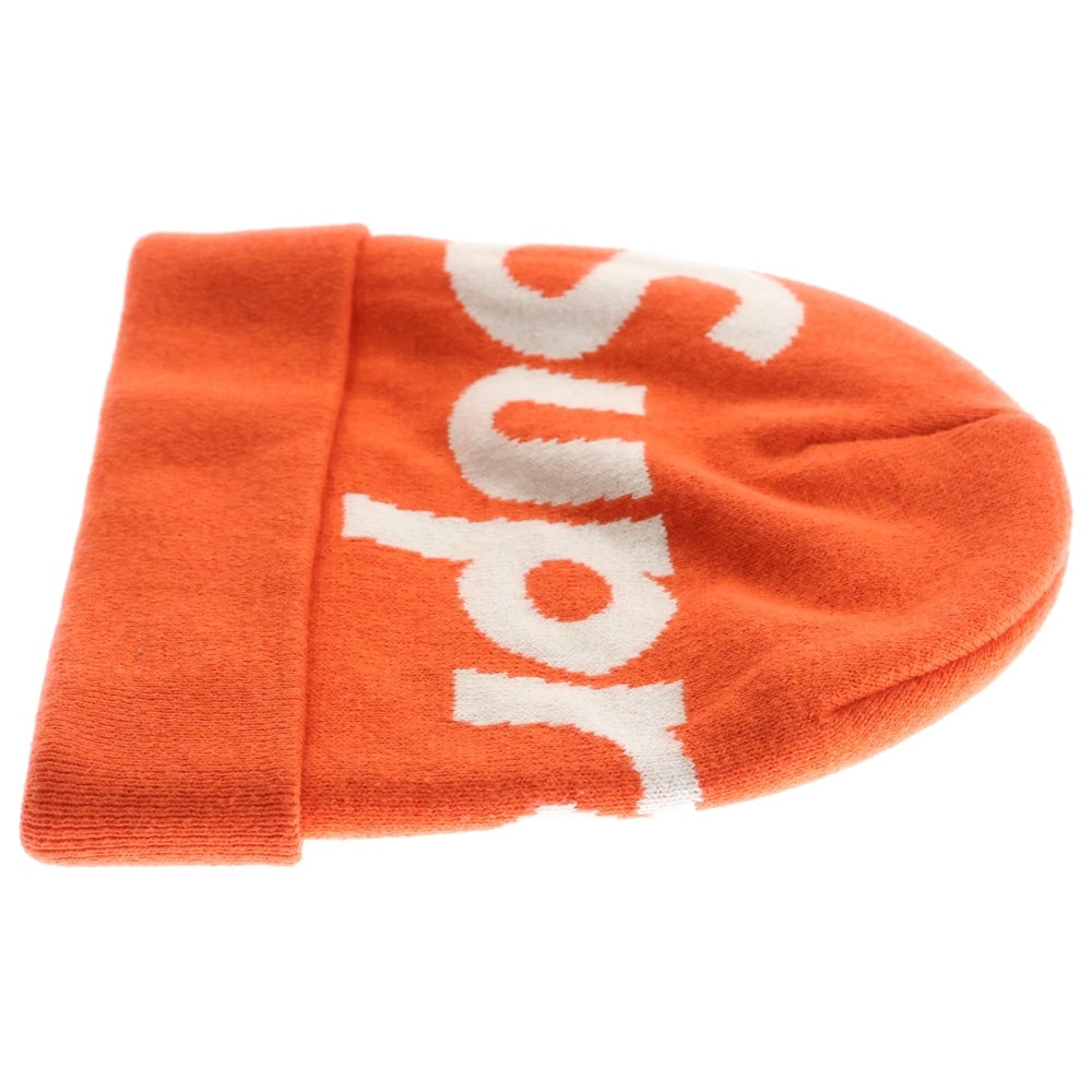 SUPREME(シュプリーム) 21AW Big Box Logo Beanie ビッグボックスロゴ ビーニー 帽子 オレンジ/ホワイト