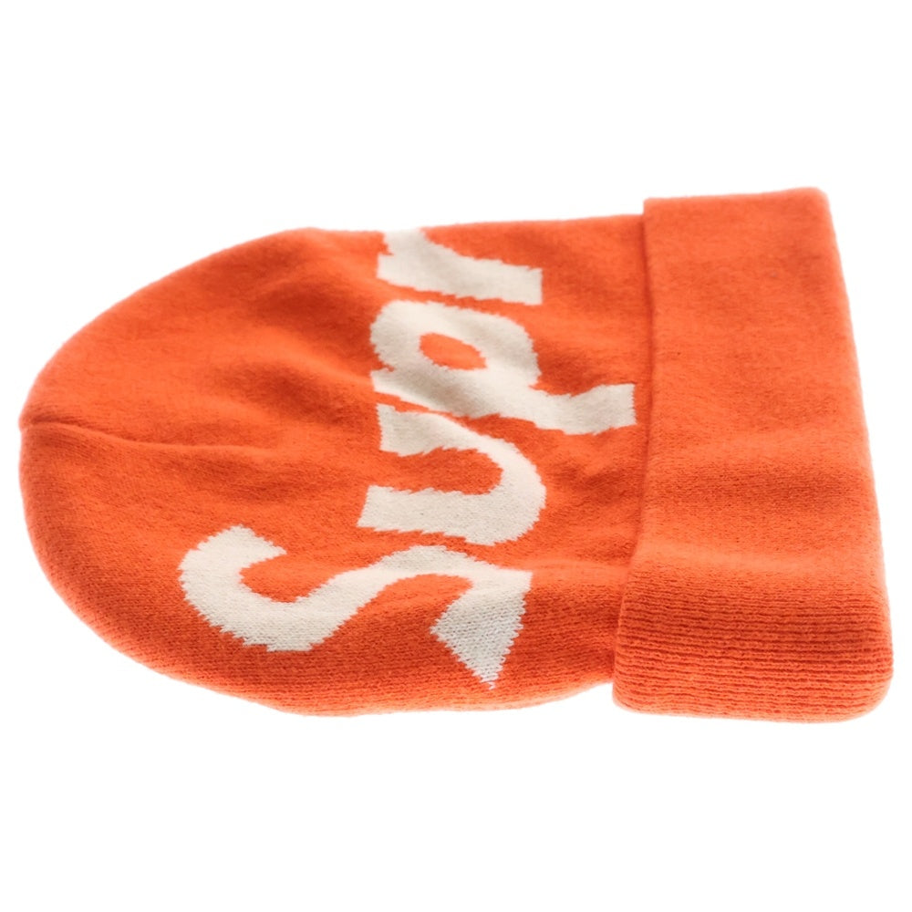 SUPREME(シュプリーム) 21AW Big Box Logo Beanie ビッグボックスロゴ ビーニー 帽子 オレンジ/ホワイト