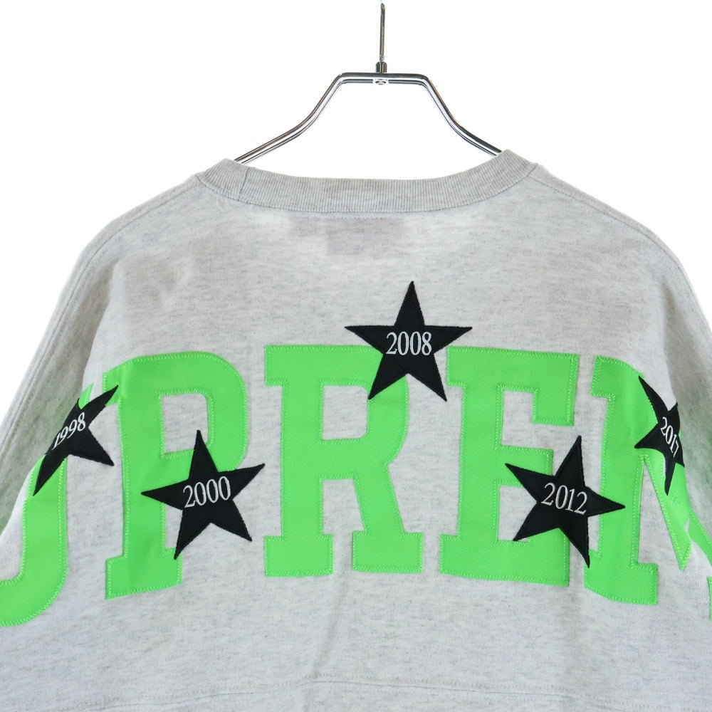 SUPREME(シュプリーム) 20SS Stars Crewneck バックスター クルーネック スウェット トレーナー グレー/グリーン