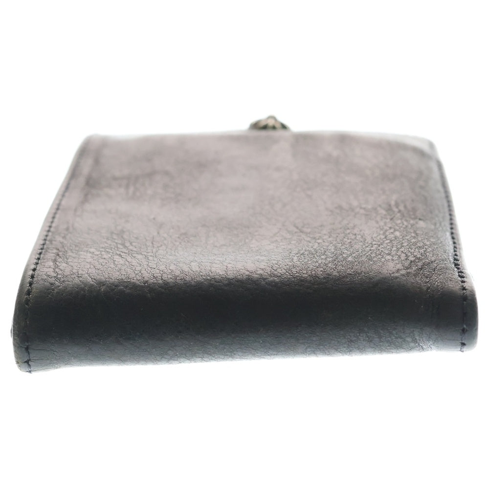 CHROME HEARTS(クロムハーツ) 1SNAP 1スナップ クロス ボールボタン レザーウォレット 財布 ブラック BCA361