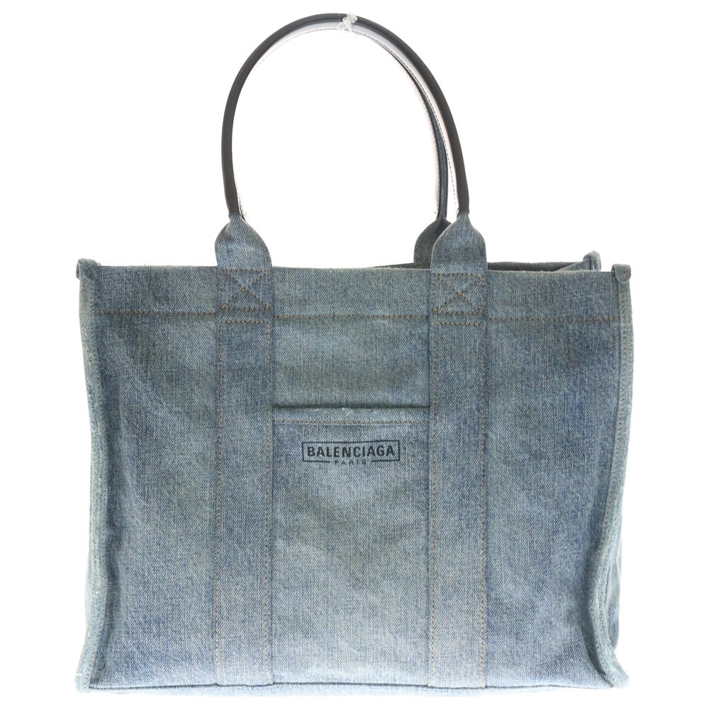 BALENCIAGA(バレンシアガ) Hardware Denim Tote Bag ハードウェア デニムハンドバッグ トートバッグ インディゴ 671400