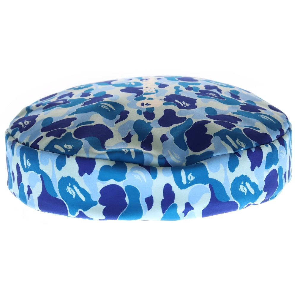 A BATHING APE(アベイシングエイプ) ABC CAMO CIRCLE BEADS CUSHION カモフラージュ 迷彩 ビーズクッション ブルー