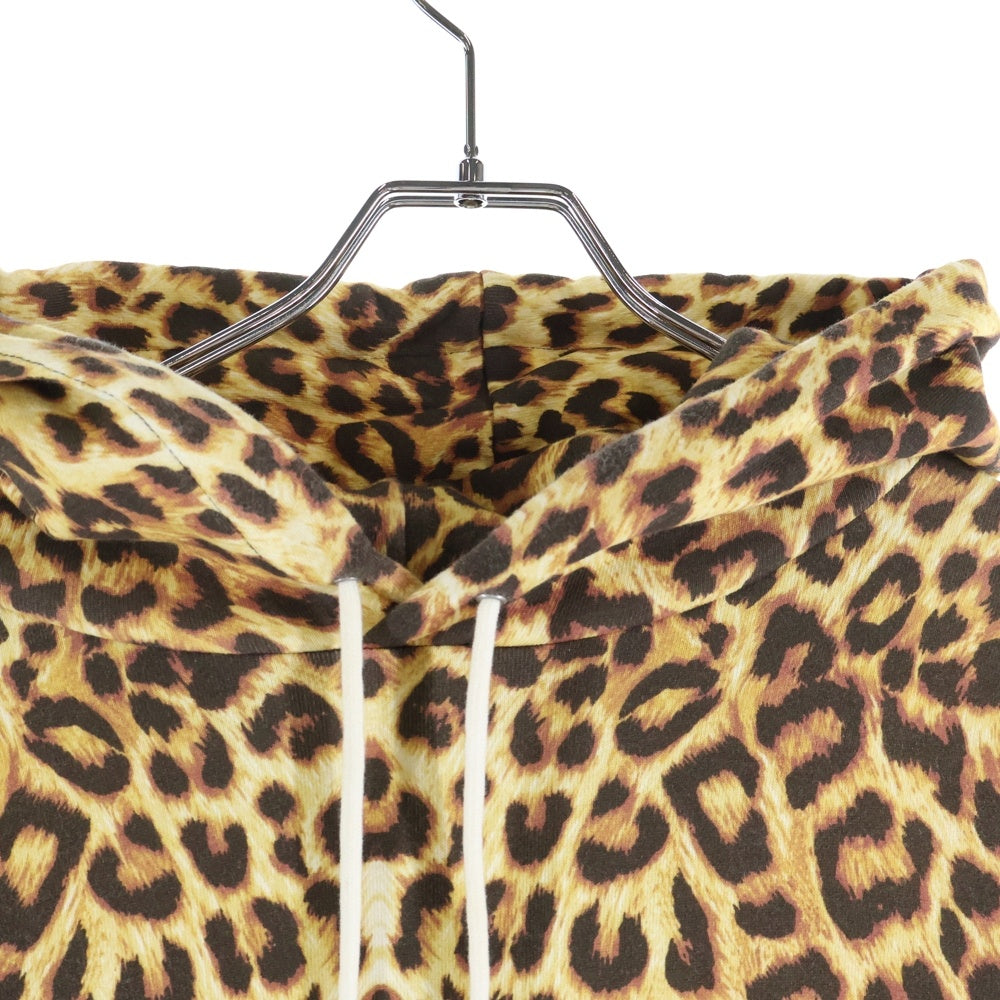 CELINE(セリーヌ) 21SS Loose Hoodie Leopard ルーズ フーディ レオパード ロゴプリント プルオーバー パーカー イエロー/ブラウン 2Y321519M