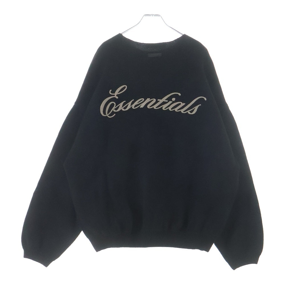 FEAR OF GOD ESSENTIALS(フィアオブゴッド エッセンシャルズ) 25AW WAFFLE CREWNECK SWEATER ワッフル クルーネック 長袖ニットセーター ブラック