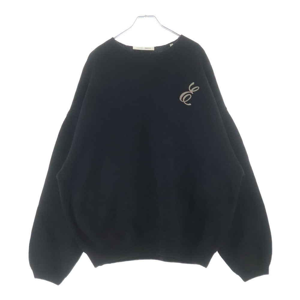 FEAR OF GOD ESSENTIALS(フィアオブゴッド エッセンシャルズ) 25AW WAFFLE CREWNECK SWEATER ワッフル クルーネック 長袖ニットセーター ブラック