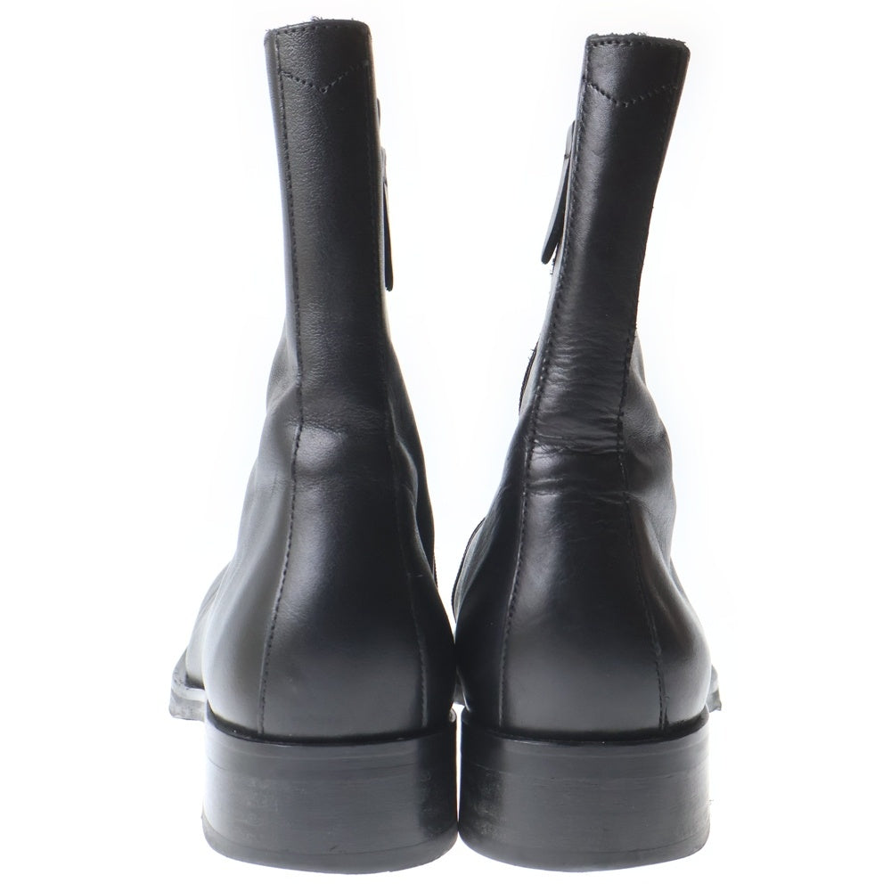 OUR LEGACY(アワーレガシー) CAMION BOOT スクエアトゥ サイドジップ レザー ハイカットブーツ ブラック COCBB