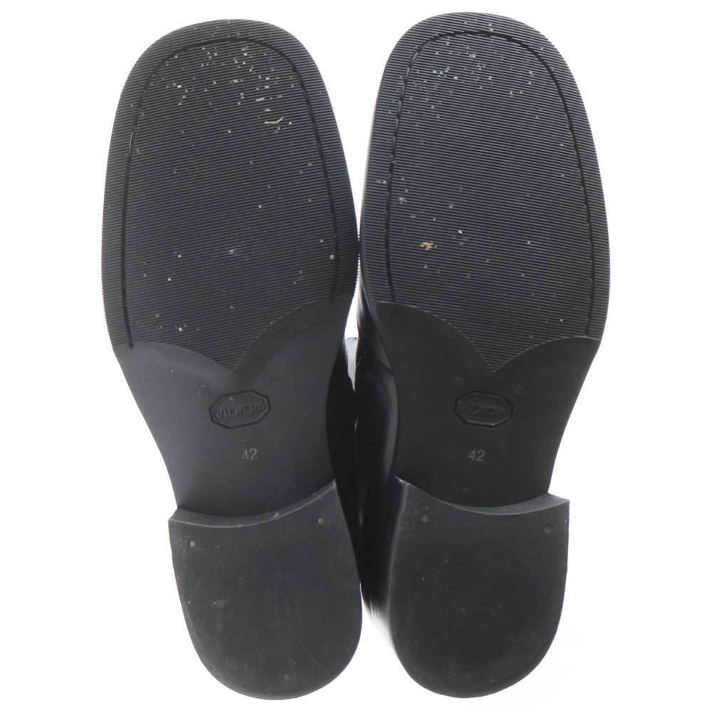 OUR LEGACY(アワーレガシー) CAMION BOOT スクエアトゥ サイドジップ レザー ハイカットブーツ ブラック COCBB
