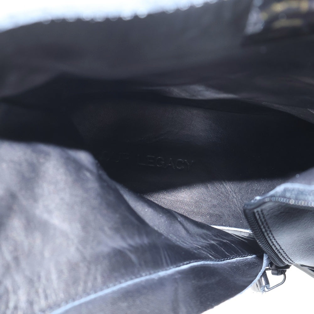 OUR LEGACY(アワーレガシー) CAMION BOOT スクエアトゥ サイドジップ レザー ハイカットブーツ ブラック COCBB