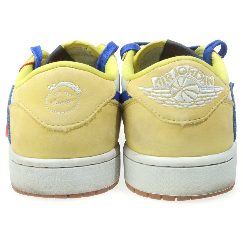 NIKE(ナイキ) ×TRAVIS SCOTT WMNS AIR JORDAN 1 RETRO LOW OG Canary トラヴィススコット ウィメンズ エアジョーダン1 ローカットスニーカー US10/27.0cm DZ4137-700 レディース
