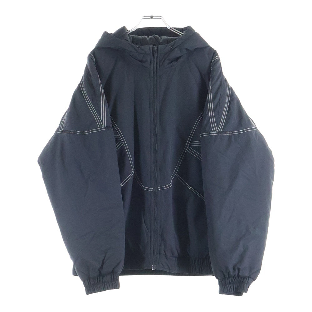 SUPREME(シュプリーム) 18AW Zig Zag Stitch Puffy Jacket ジグザグステッチパフィ ジップアップ ナイロンジャケット ブラック