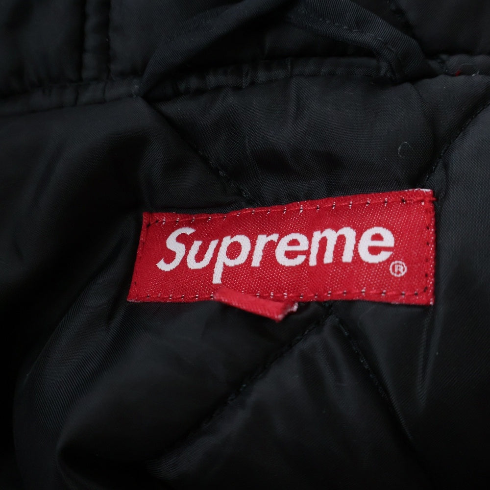 SUPREME(シュプリーム) 18AW Zig Zag Stitch Puffy Jacket ジグザグステッチパフィ ジップアップ ナイロンジャケット ブラック