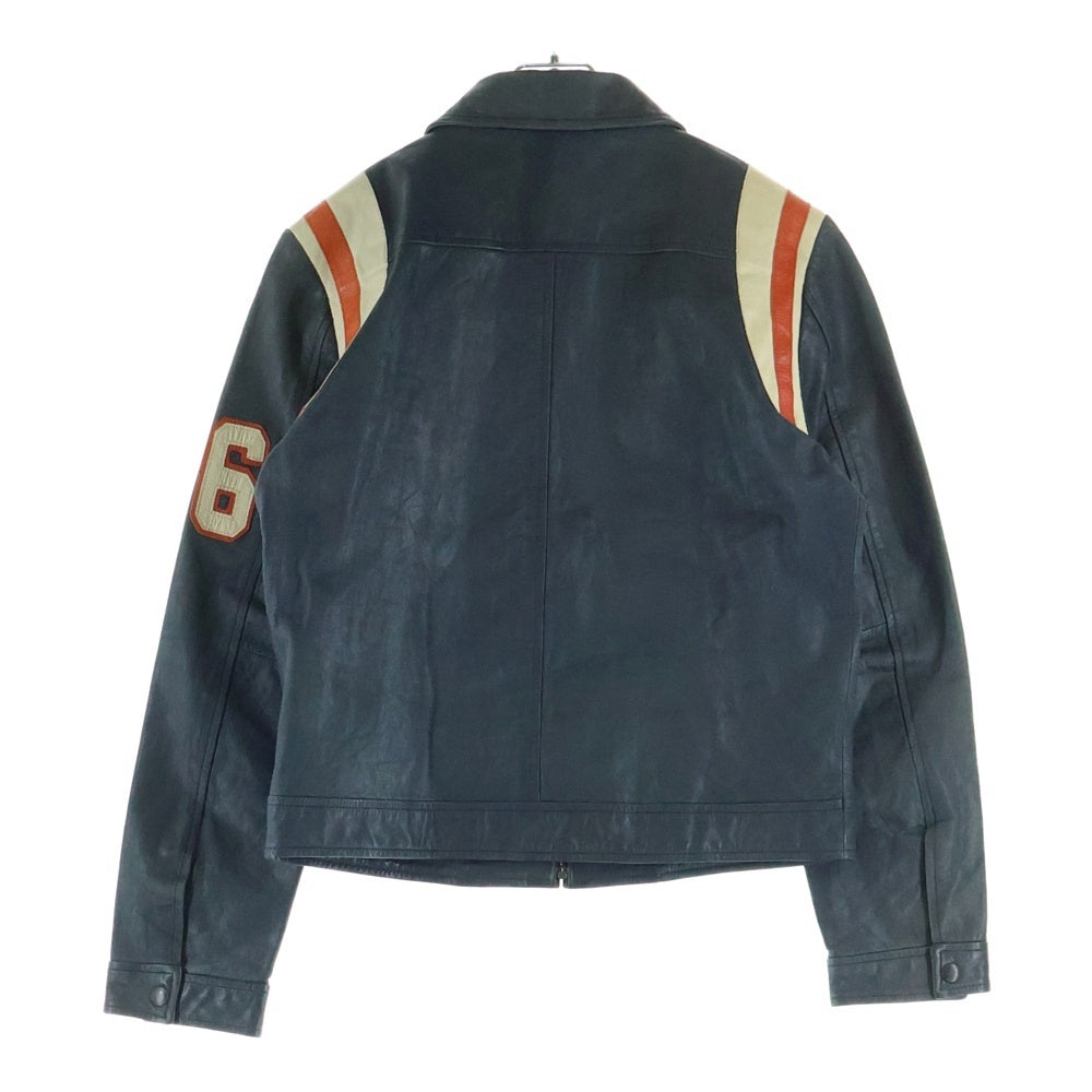 COMME CA DU MODE MEN(コムサデモードメン) ジップアップ ラムレザージャケット ブラック 07-15LS08