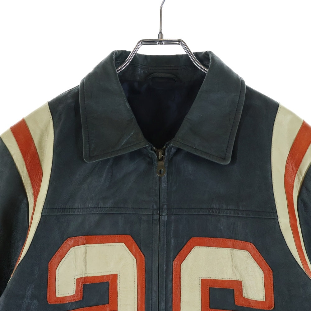 COMME CA DU MODE MEN(コムサデモードメン) ジップアップ ラムレザージャケット ブラック 07-15LS08