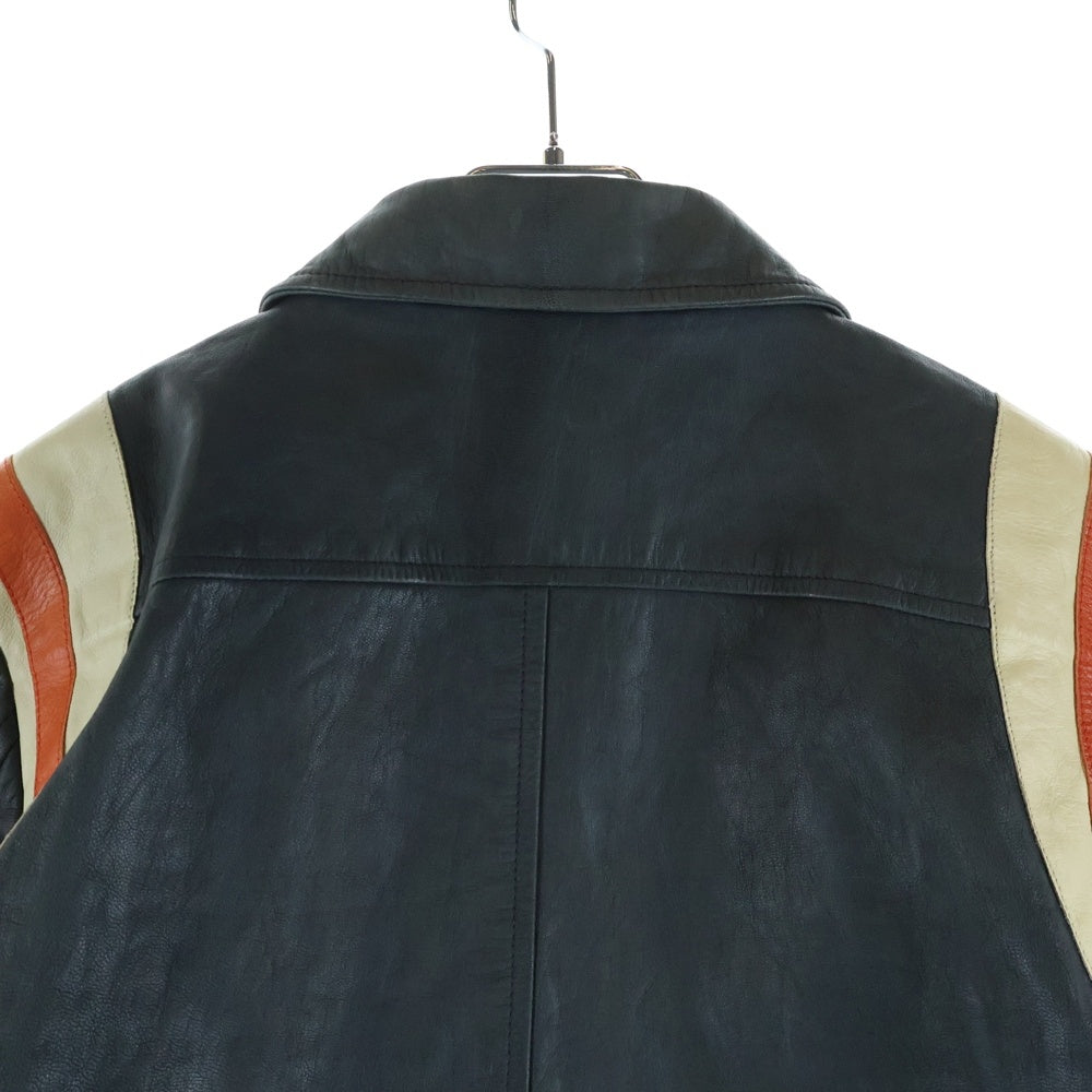COMME CA DU MODE MEN(コムサデモードメン) ジップアップ ラムレザージャケット ブラック 07-15LS08