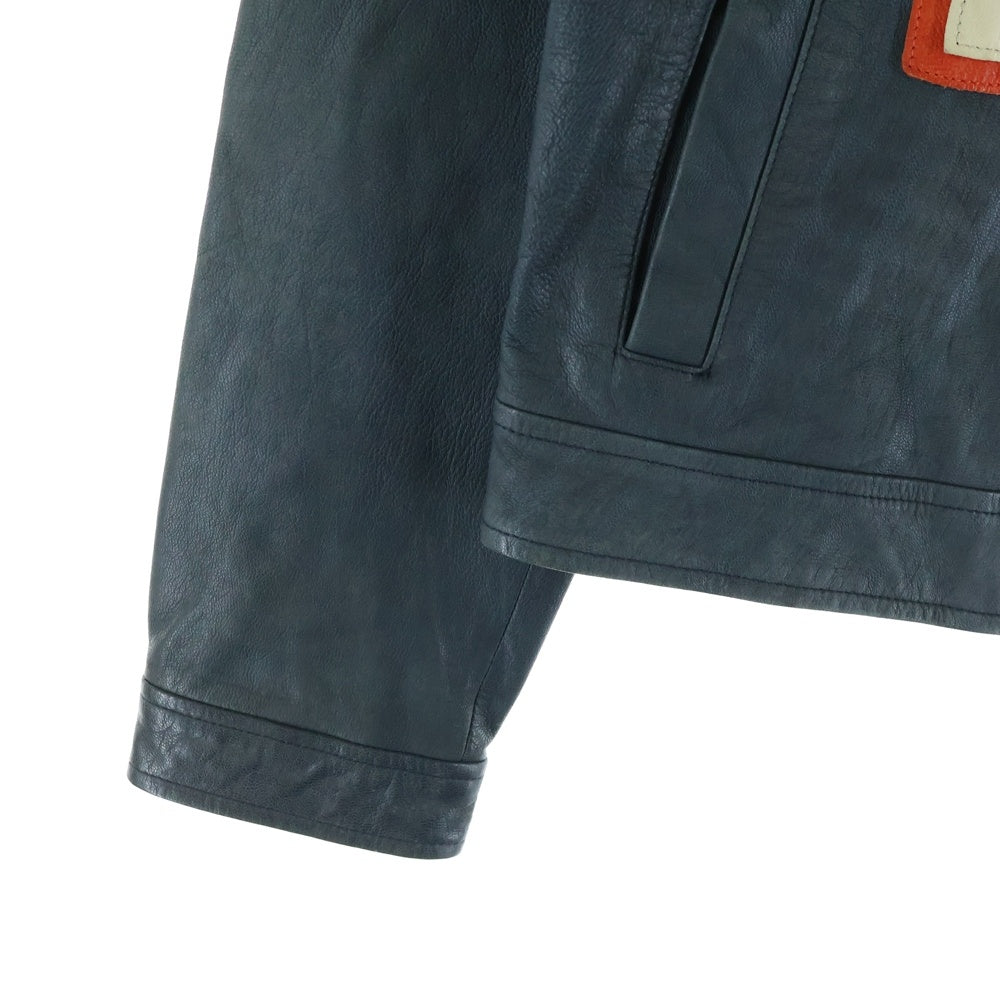 COMME CA DU MODE MEN(コムサデモードメン) ジップアップ ラムレザージャケット ブラック 07-15LS08