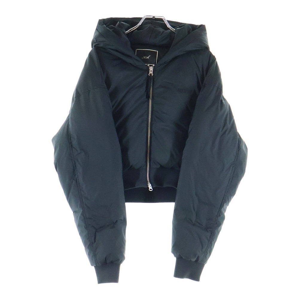 KITH(キス) WMNS Bex Cropped Nylon Puffer ウィメンズ クロップド ジップアップ フーディー 中綿ジャケット ブラック レディース 25-020-061-0003-4-0