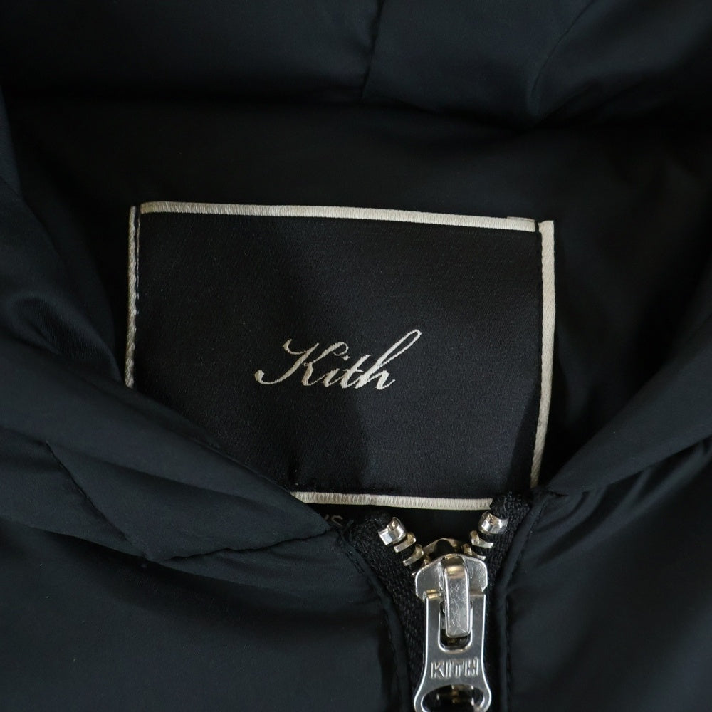 KITH(キス) WMNS Bex Cropped Nylon Puffer ウィメンズ クロップド ジップアップ フーディー 中綿ジャケット ブラック レディース 25-020-061-0003-4-0
