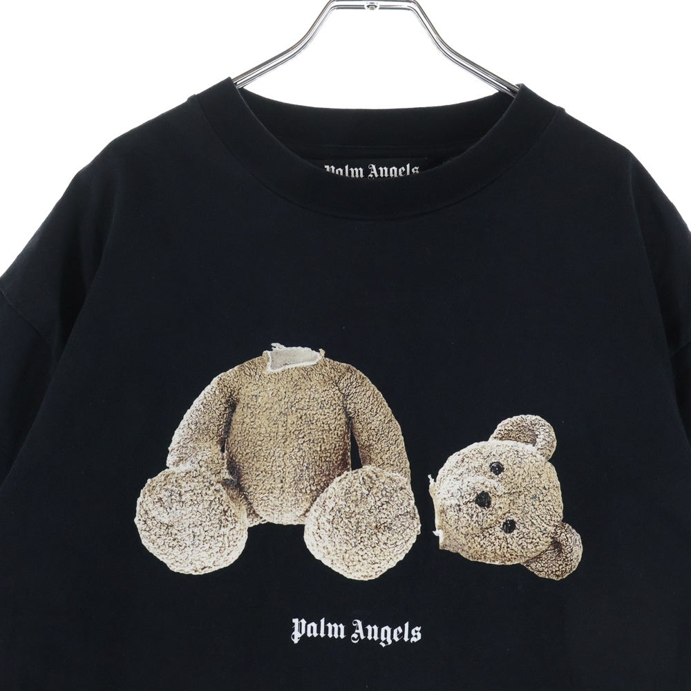 Palm Angels(パームエンジェルス) KILL THE BEAR TEE ベアプリント クルーネック 半袖Tシャツ カットソー ブラック PMAA001R21JER001