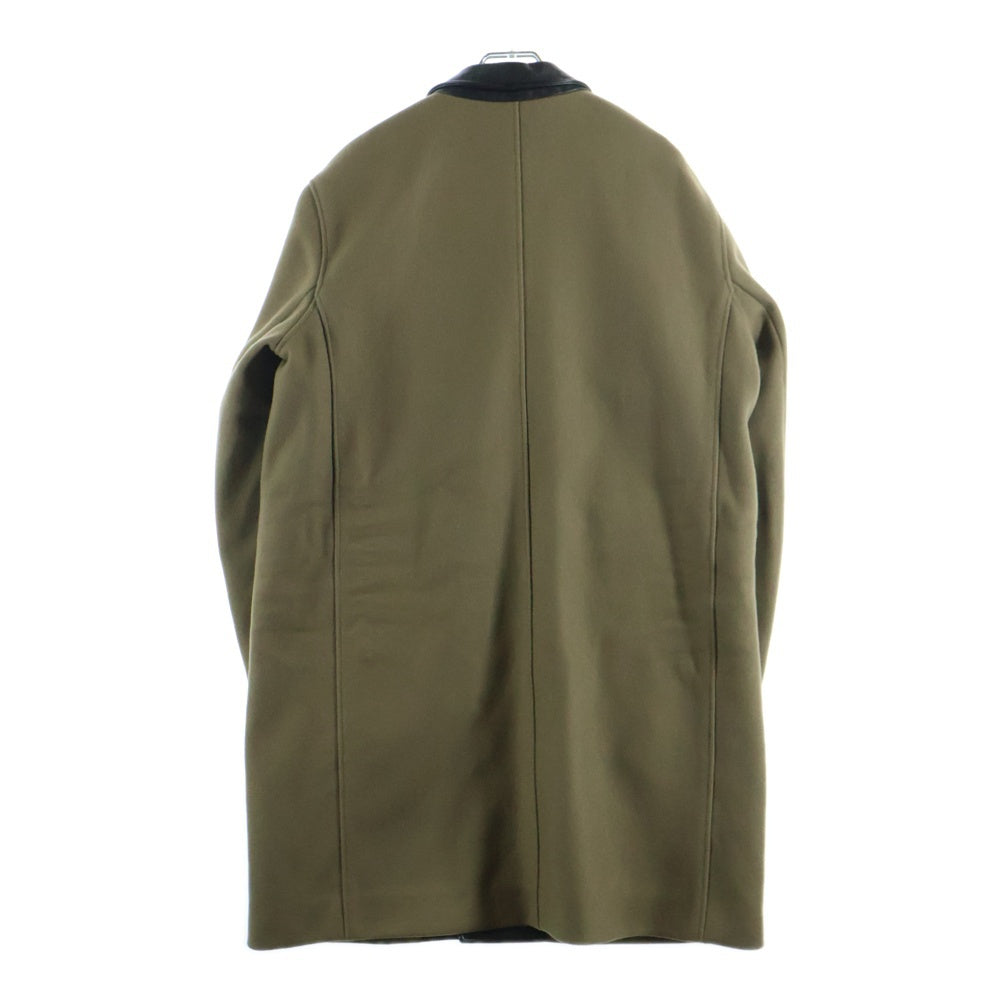 DSQUARED2(ディースクエアード) ジップアップ 3B レザー切替 1トレンチコート カーキ S74AA0074