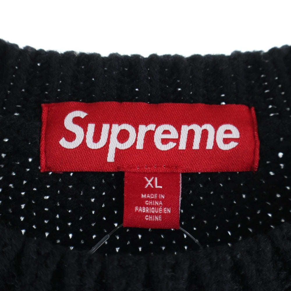 SUPREME(シュプリーム) 24AW Snow mobile Sweater スノーモービル セーター フロント刺繍 プルオーバー ニット ブラック