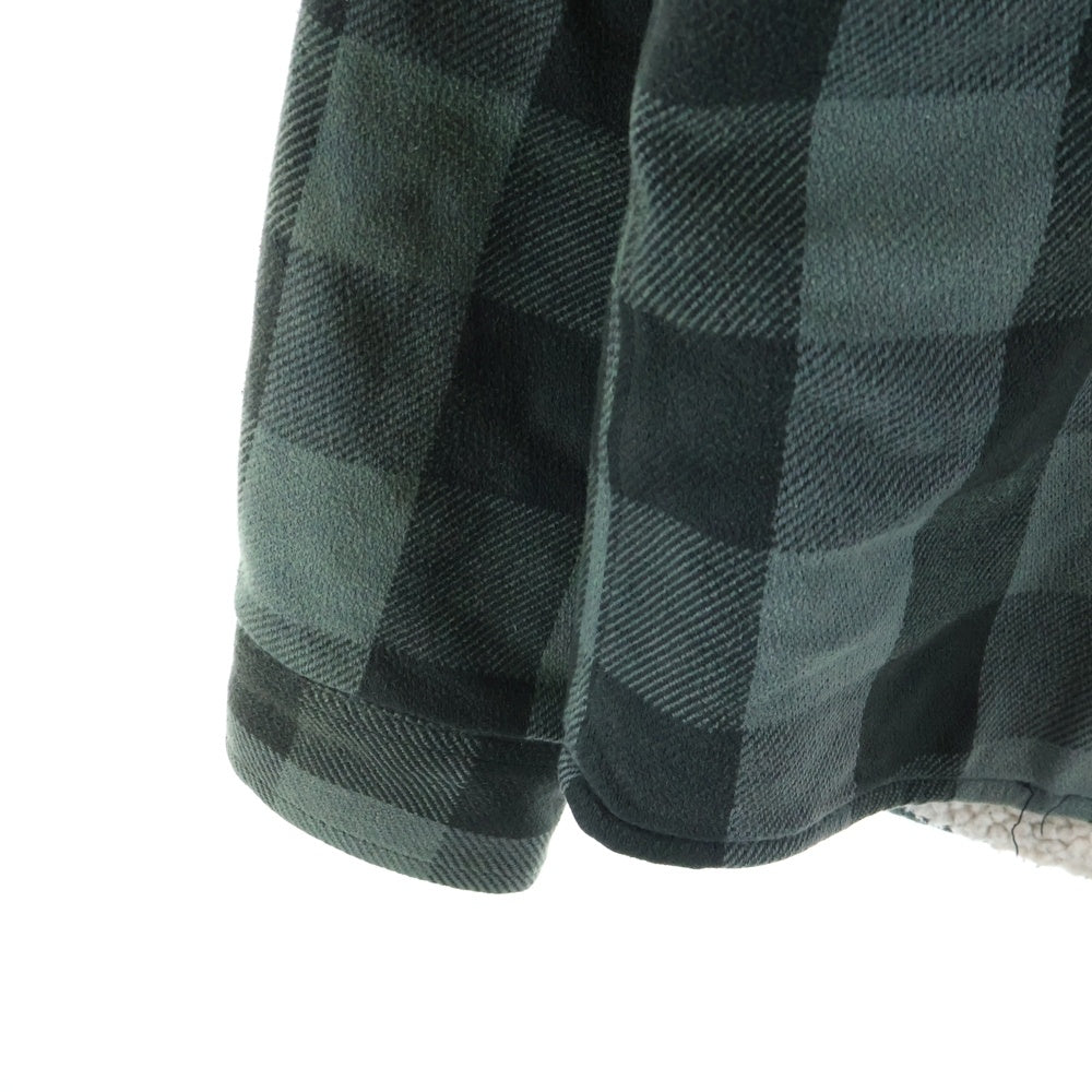 STUSSY(ステューシー) 24AW Buffalo Plaid Shirt 裏地ボア チェック柄 バッファロー 長袖シャツ ジャケット グリーン 1110332