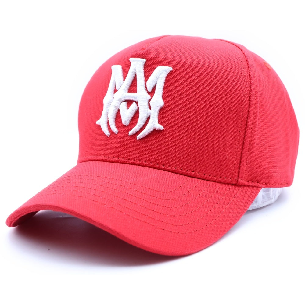 AMIRI(アミリ) FULL CANVAS MA HAT ロゴ刺繍 キャンバス ベースボールキャップ レッド AMHACP1016