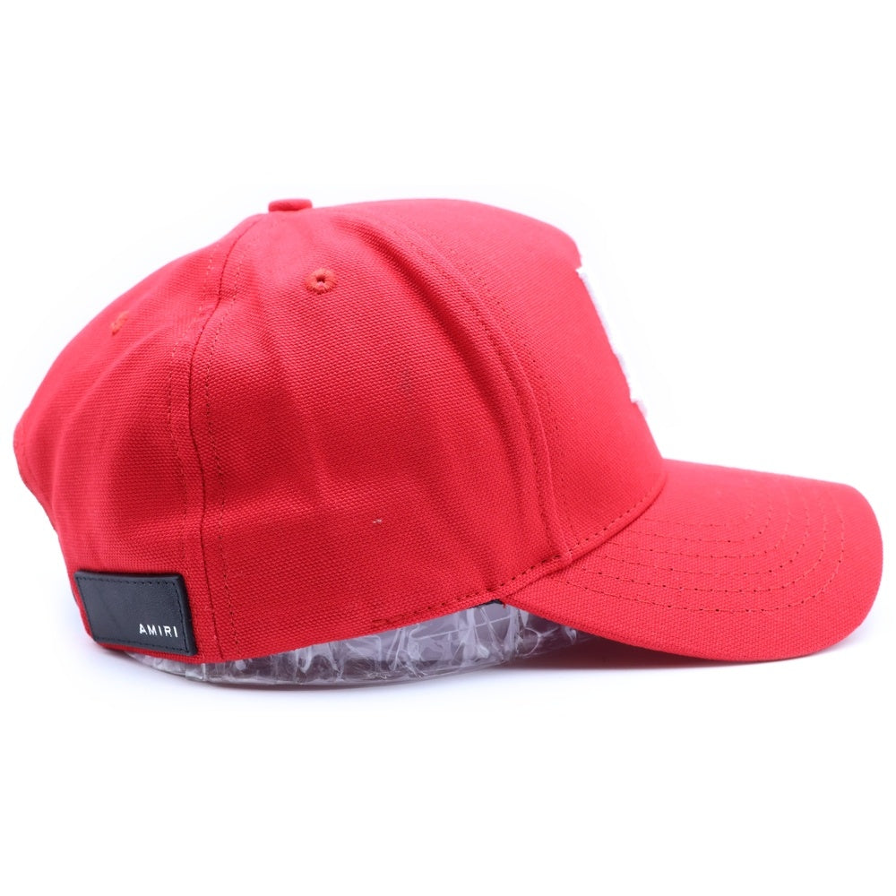 AMIRI(アミリ) FULL CANVAS MA HAT ロゴ刺繍 キャンバス ベースボールキャップ レッド AMHACP1016